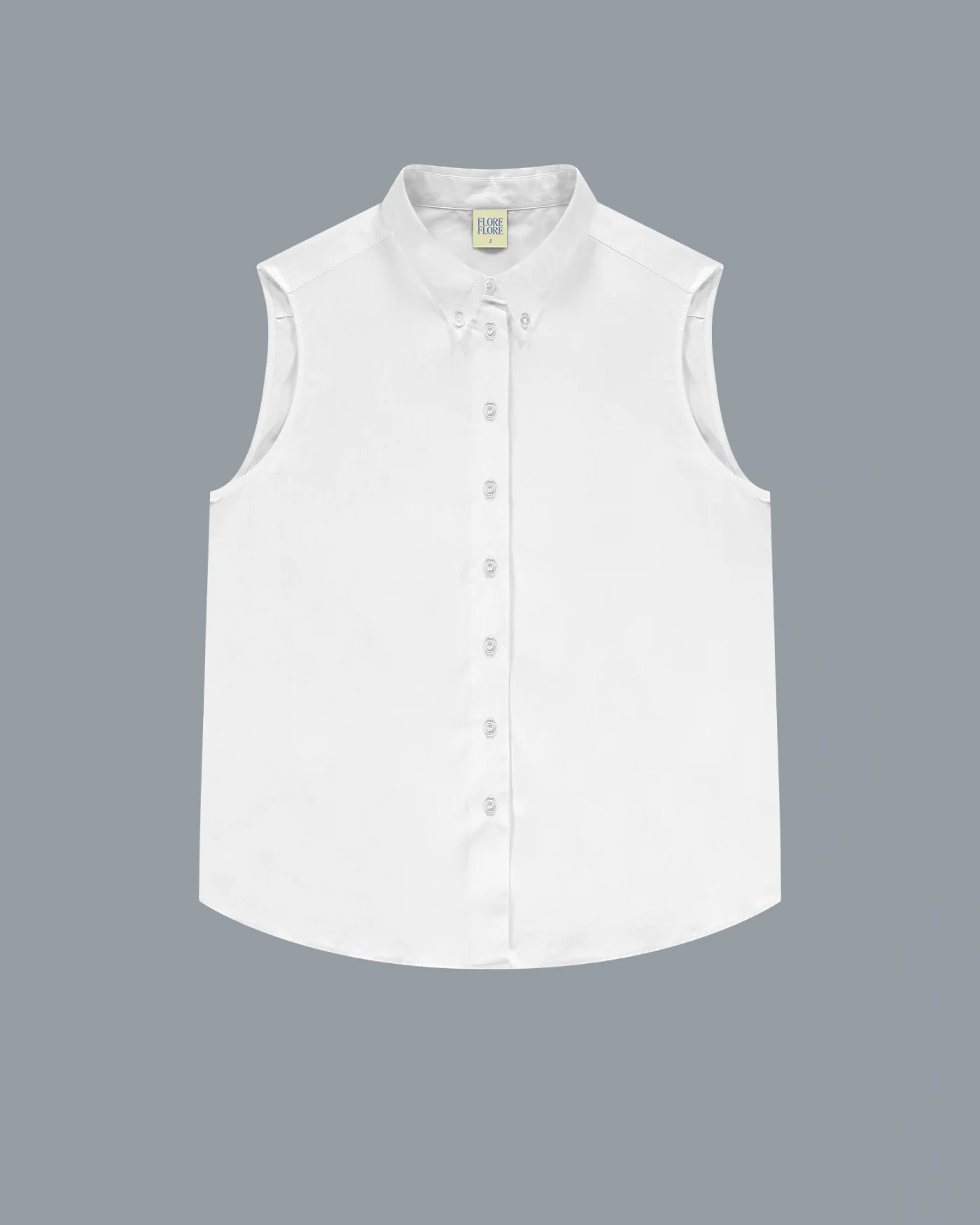 CASTA SLEEVELESS SHIRT | White - Image 5
