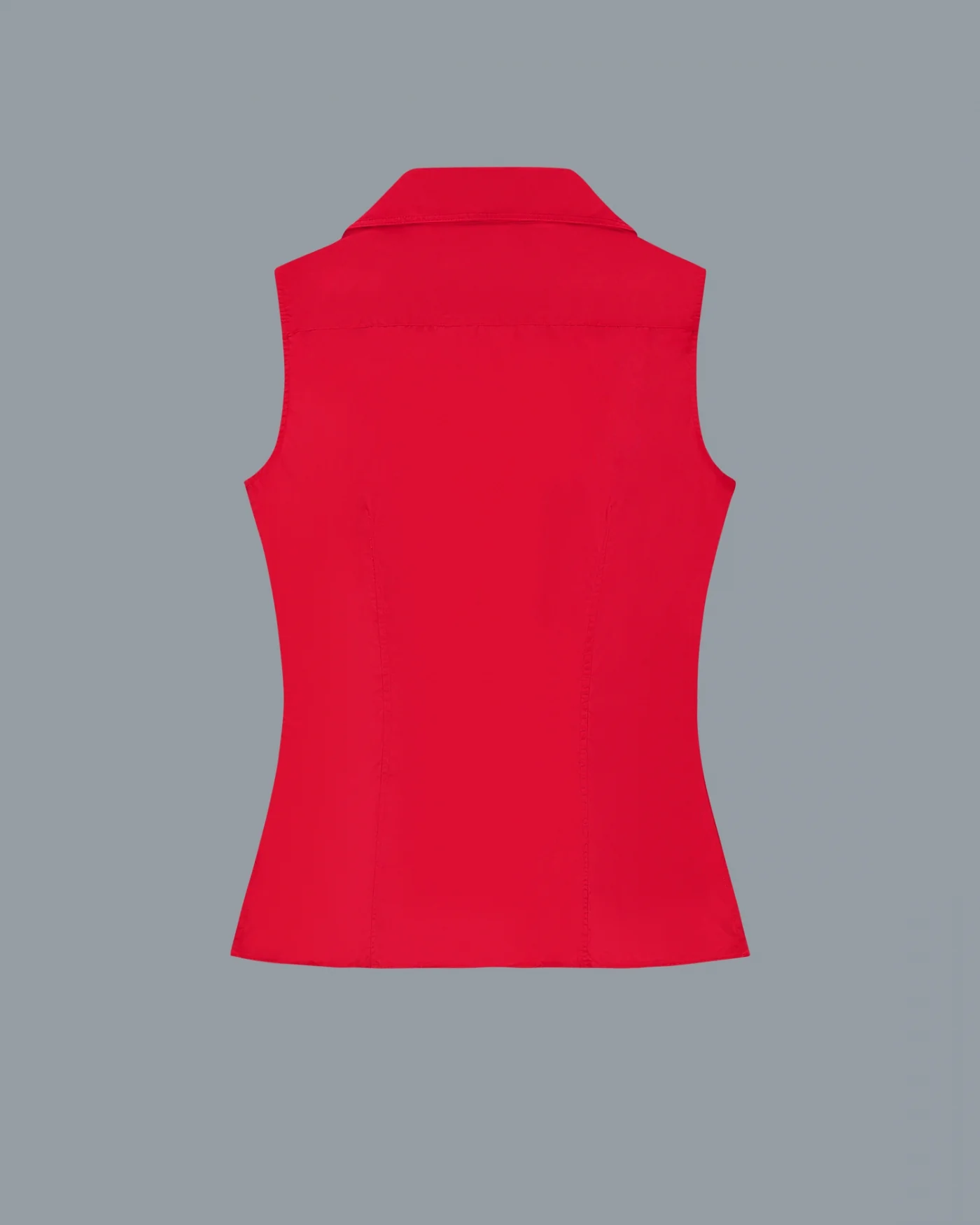ROSIE SLEEVELESS SHIRT | Red - Image 2