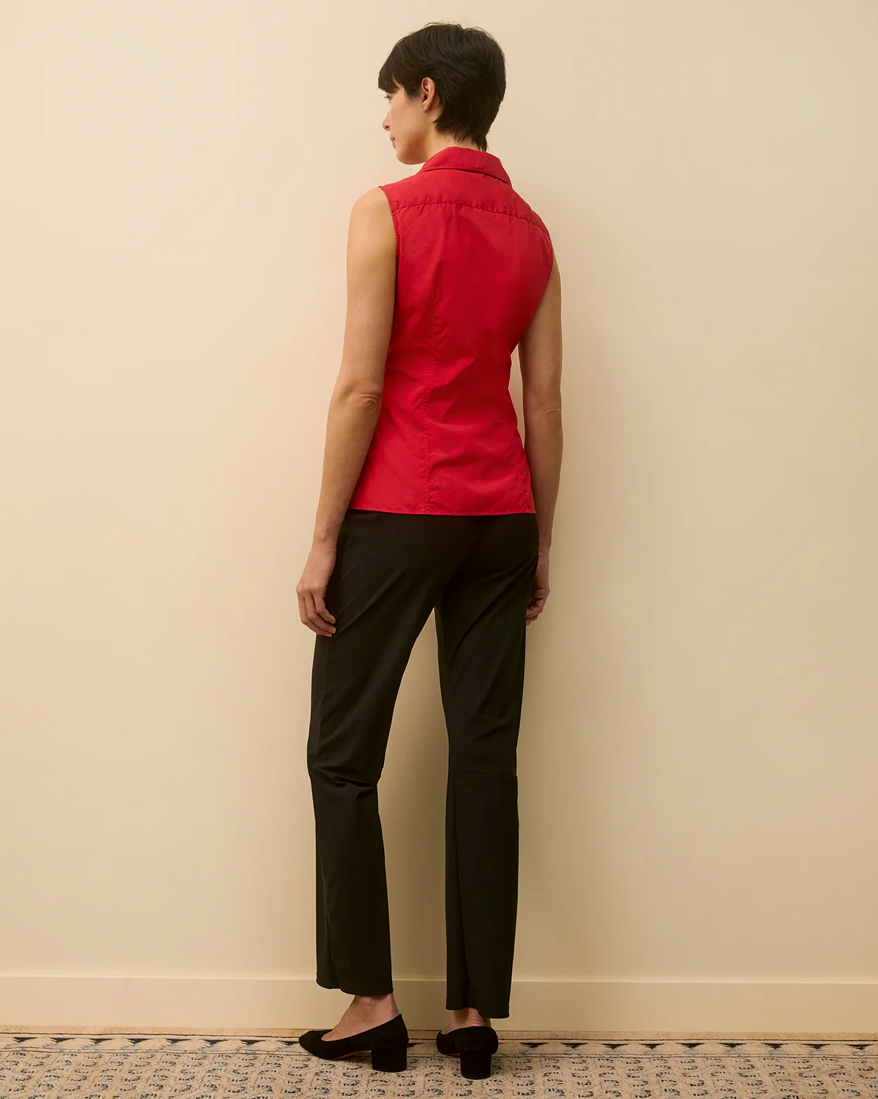 ROSIE SLEEVELESS SHIRT | Red - Image 6